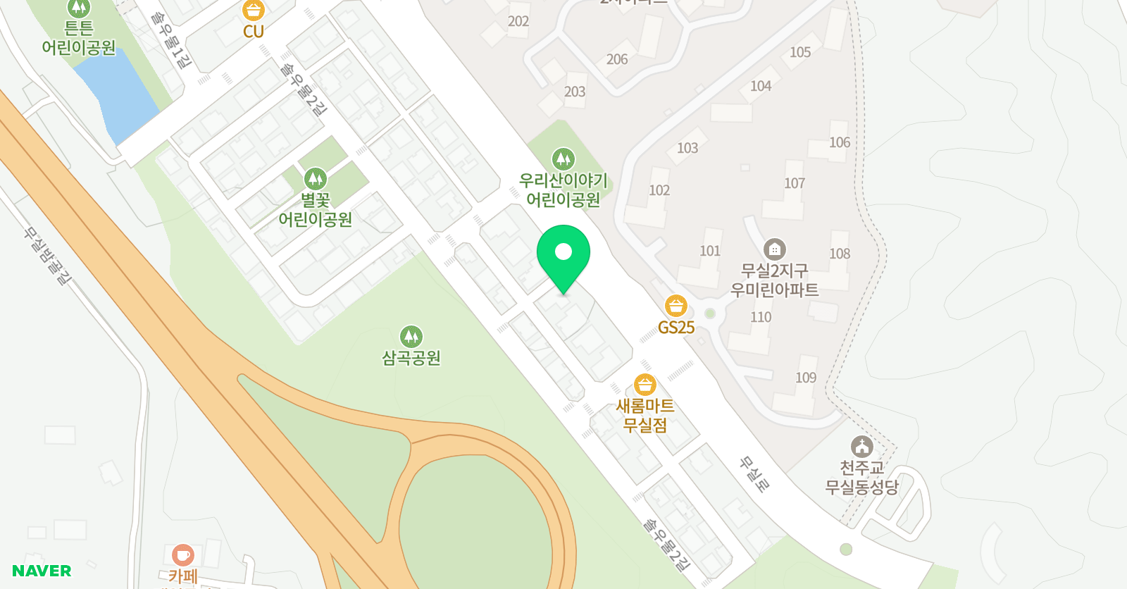 놀작마이아트 숲속아트센터 미술교습소 위치