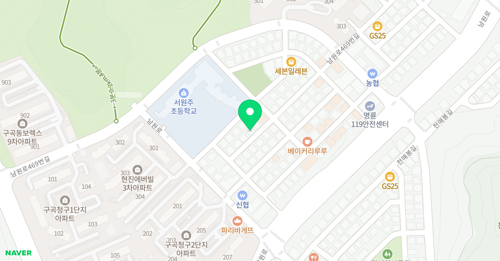 스프링 영어학원 위치