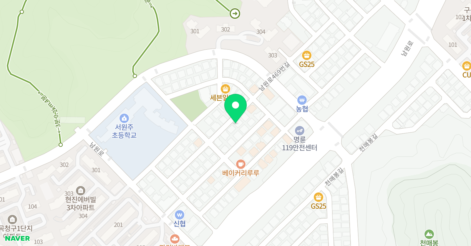 정직한 학원 위치