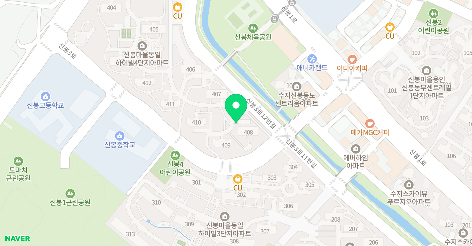 대치동셈수학 소한이 올제이교육원 신봉점 위치
