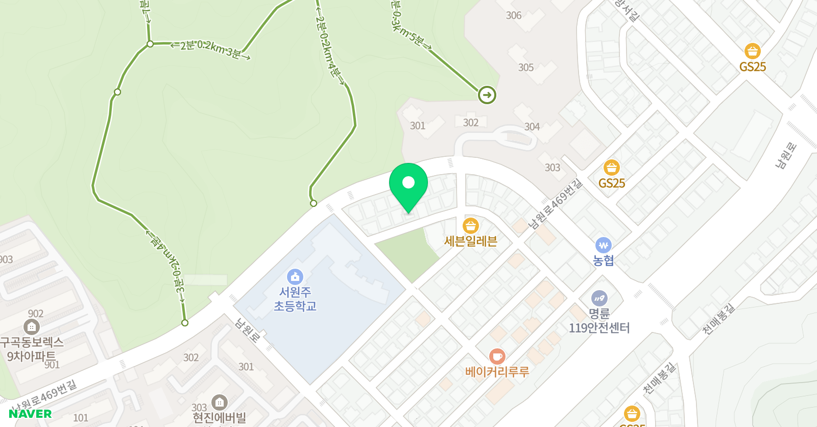 이루다 태권도 원주 위치