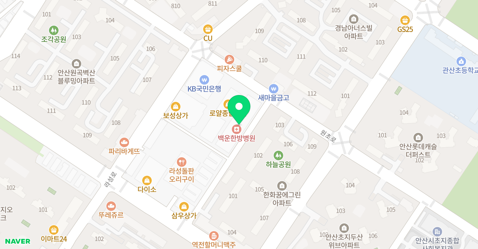탑 영수전문학원 위치
