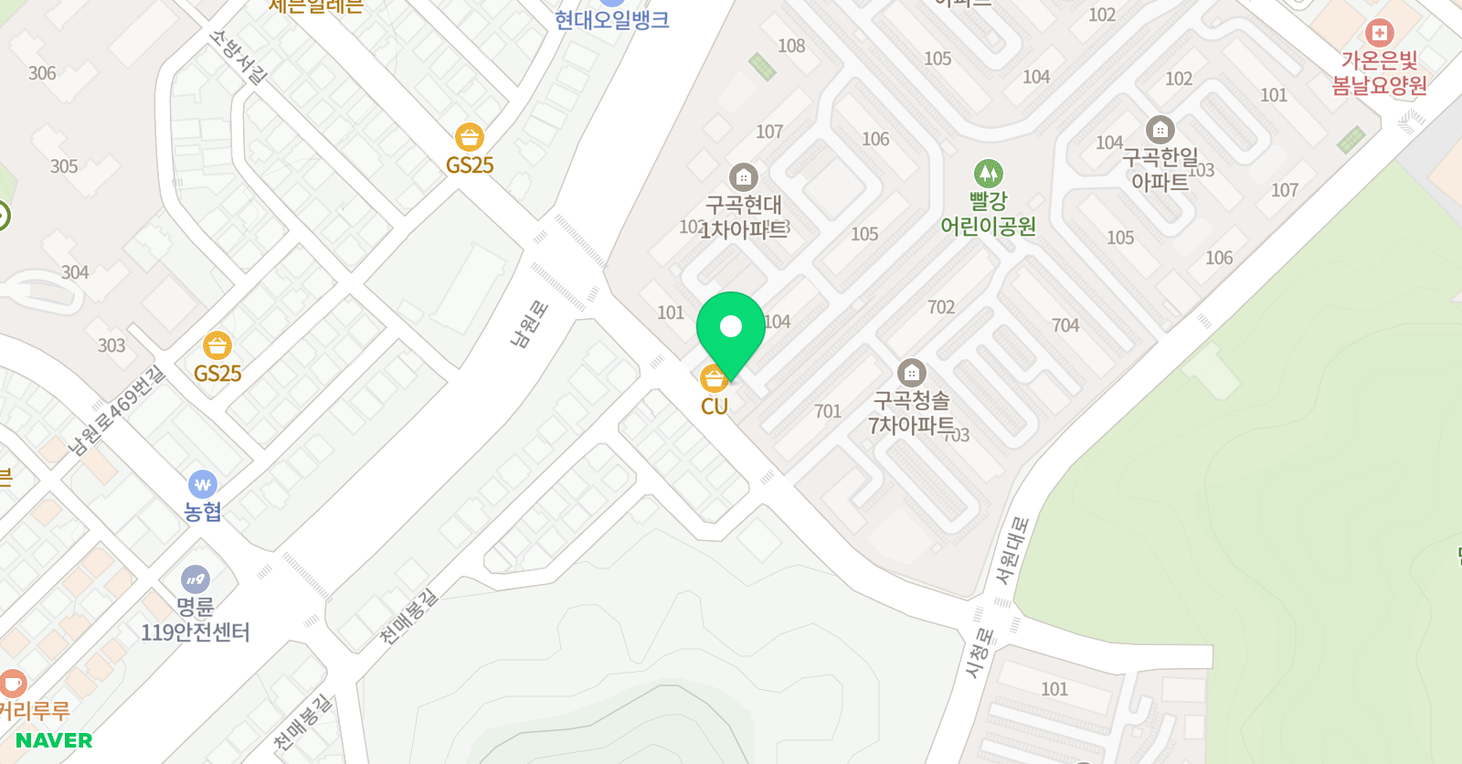 KTI 태권도 효성제1체육관 위치