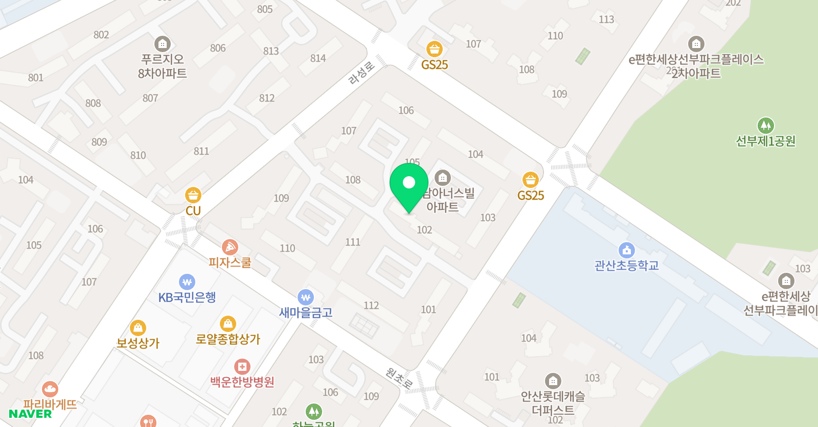 스마트해법 수학 안산경남점 위치