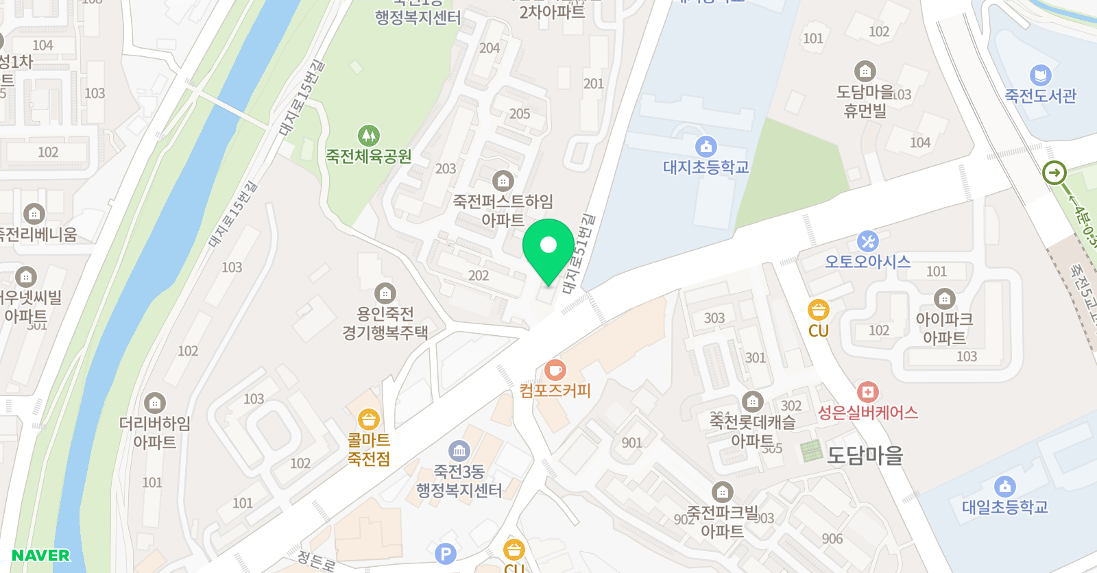 스마트해법수학 용인죽전퍼스트점 위치