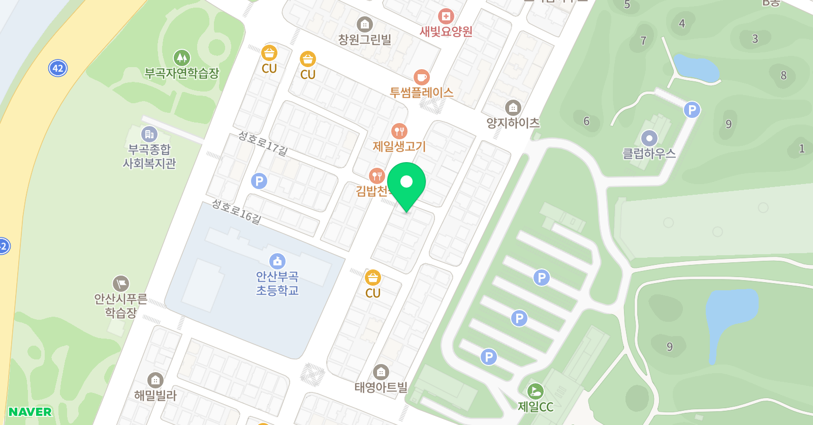 뮤엠 영어 부곡학원 위치