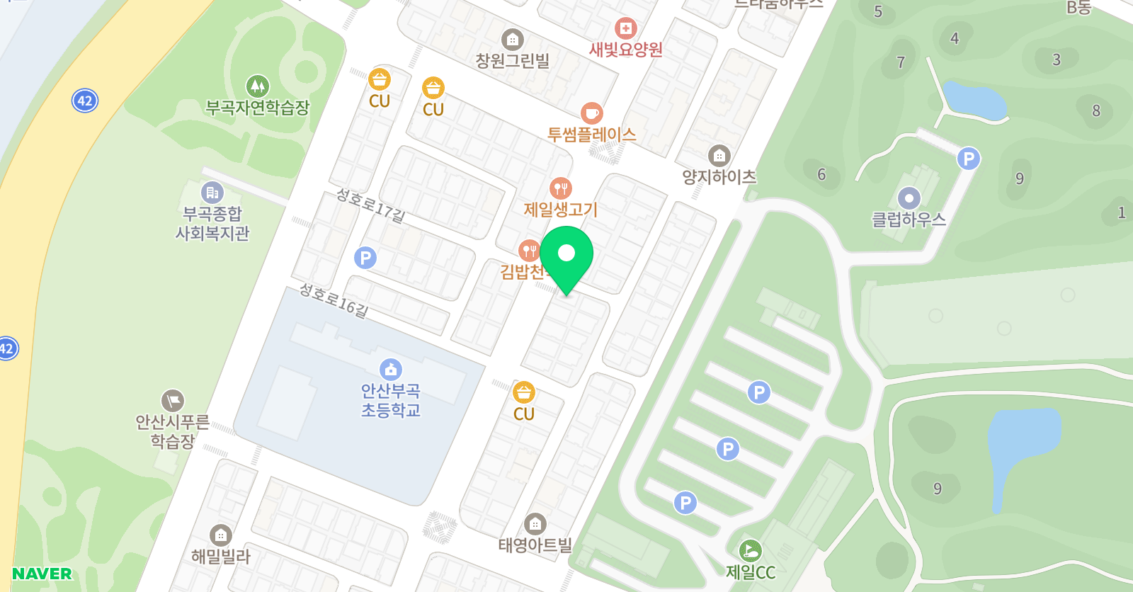 명품학원 위치