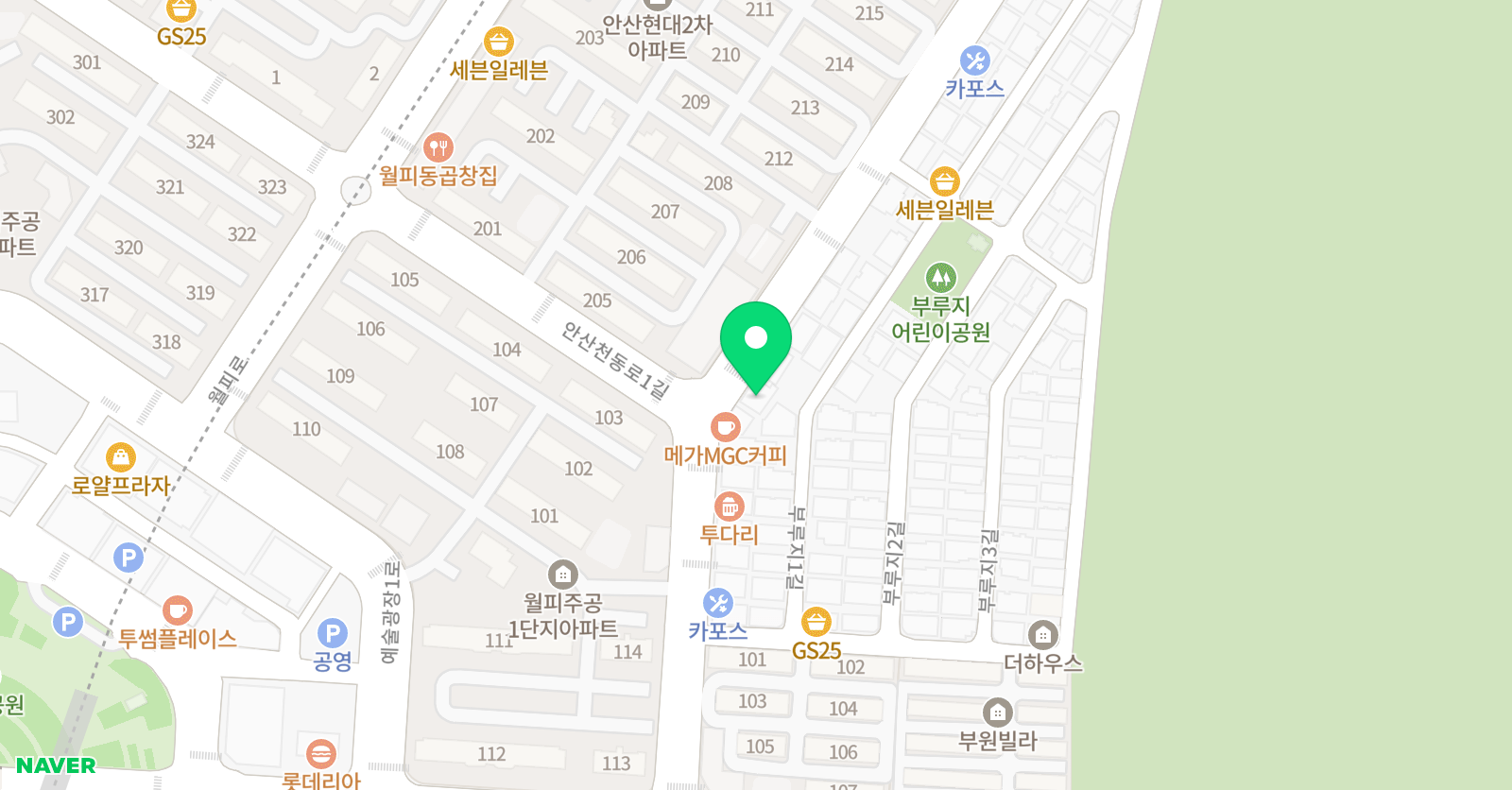 베스트 공부방 월피점 위치