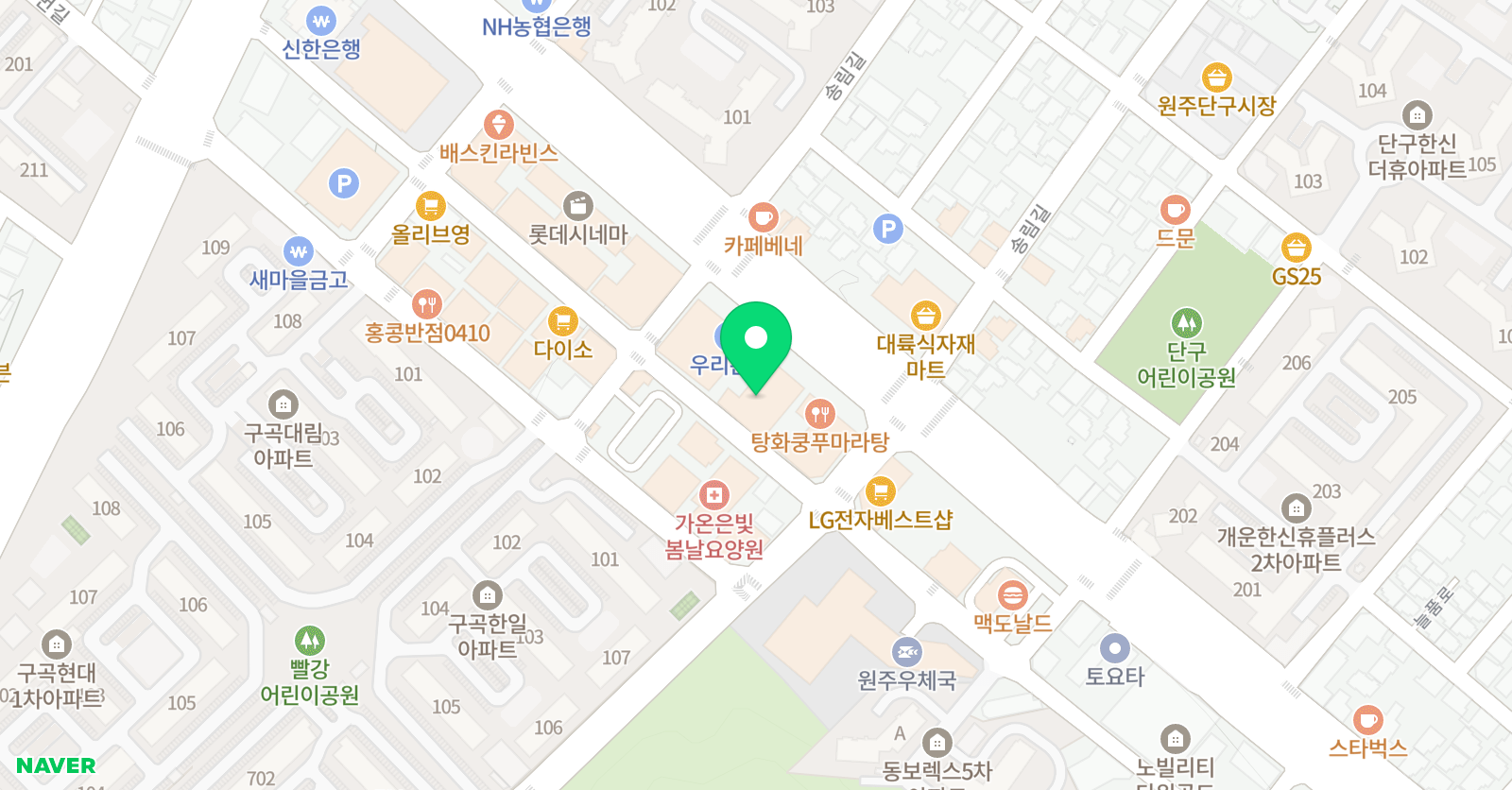 윤아트 미술학원 위치