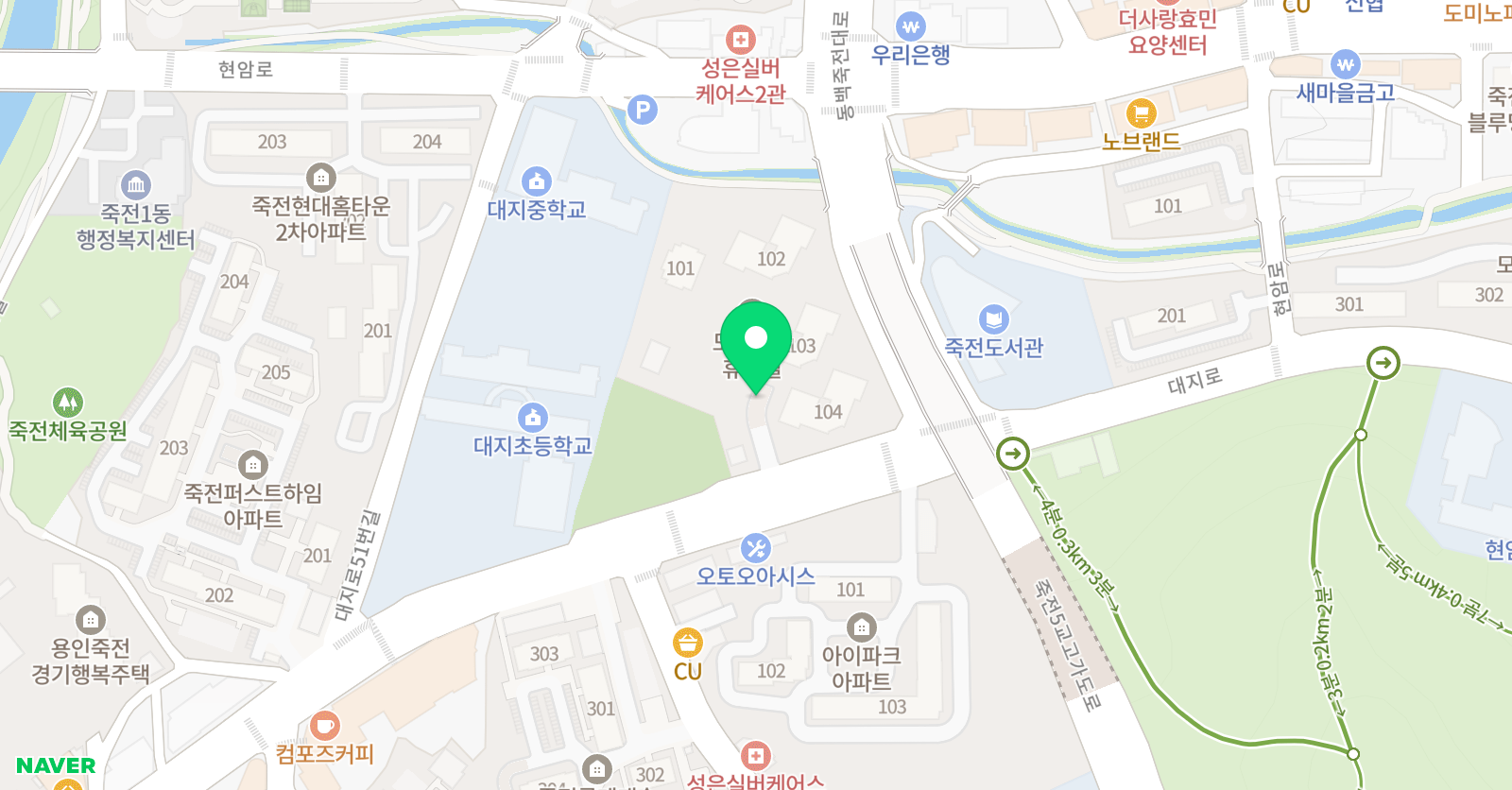 써니힐스 영어 위치