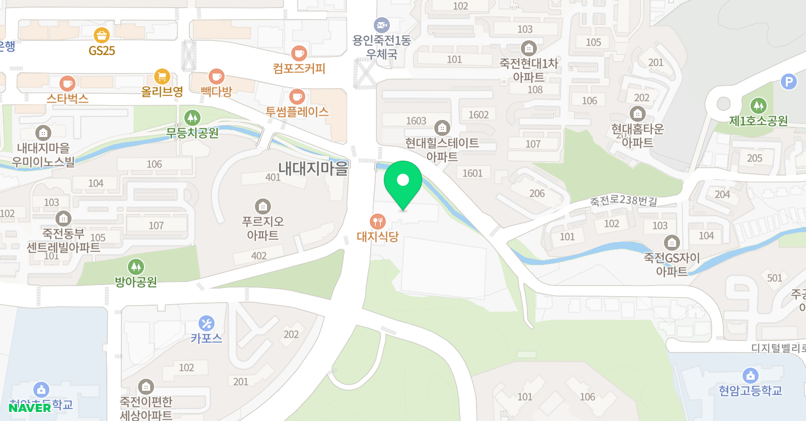 메이저풋볼스킬 죽전점 위치