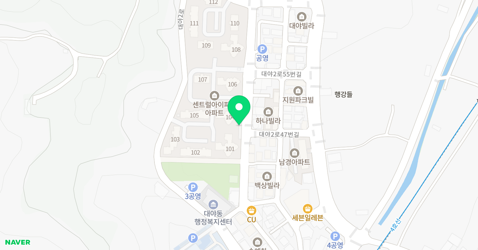 스마트해법 영어 대야미점 위치