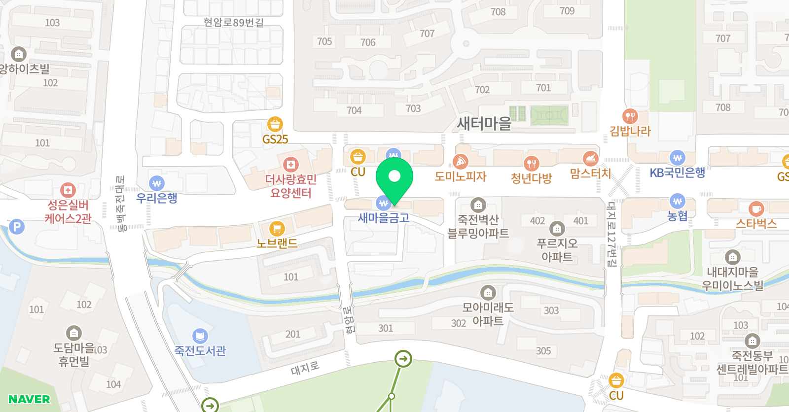 이투스 수학학원 죽전점 위치