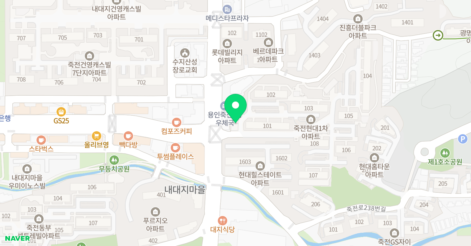 뮤즈 음악전문학원 죽전캠퍼스 위치