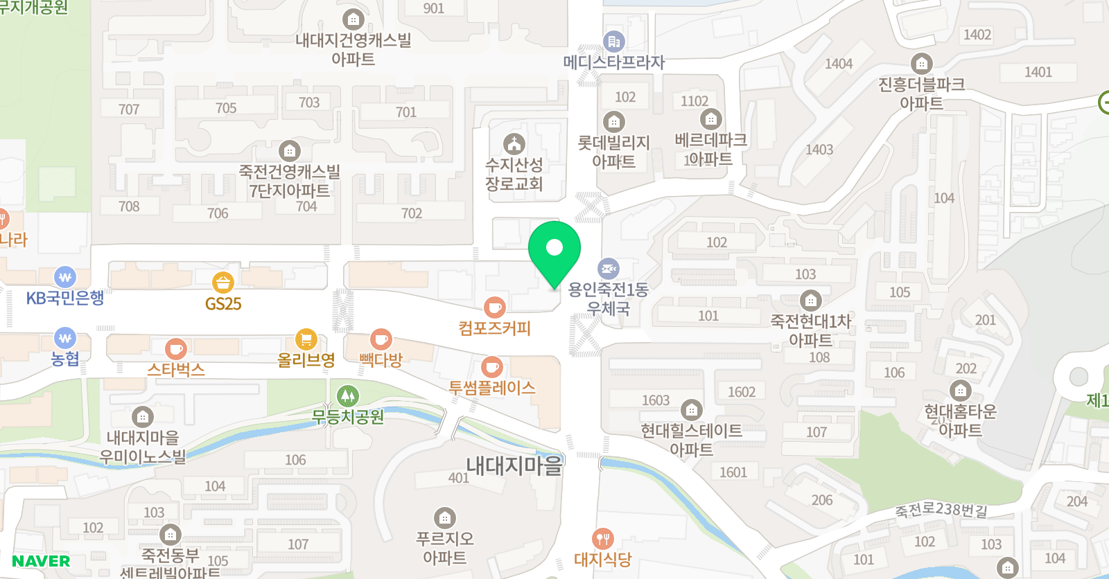 씨앤씨 미술학원 분당죽전점 위치