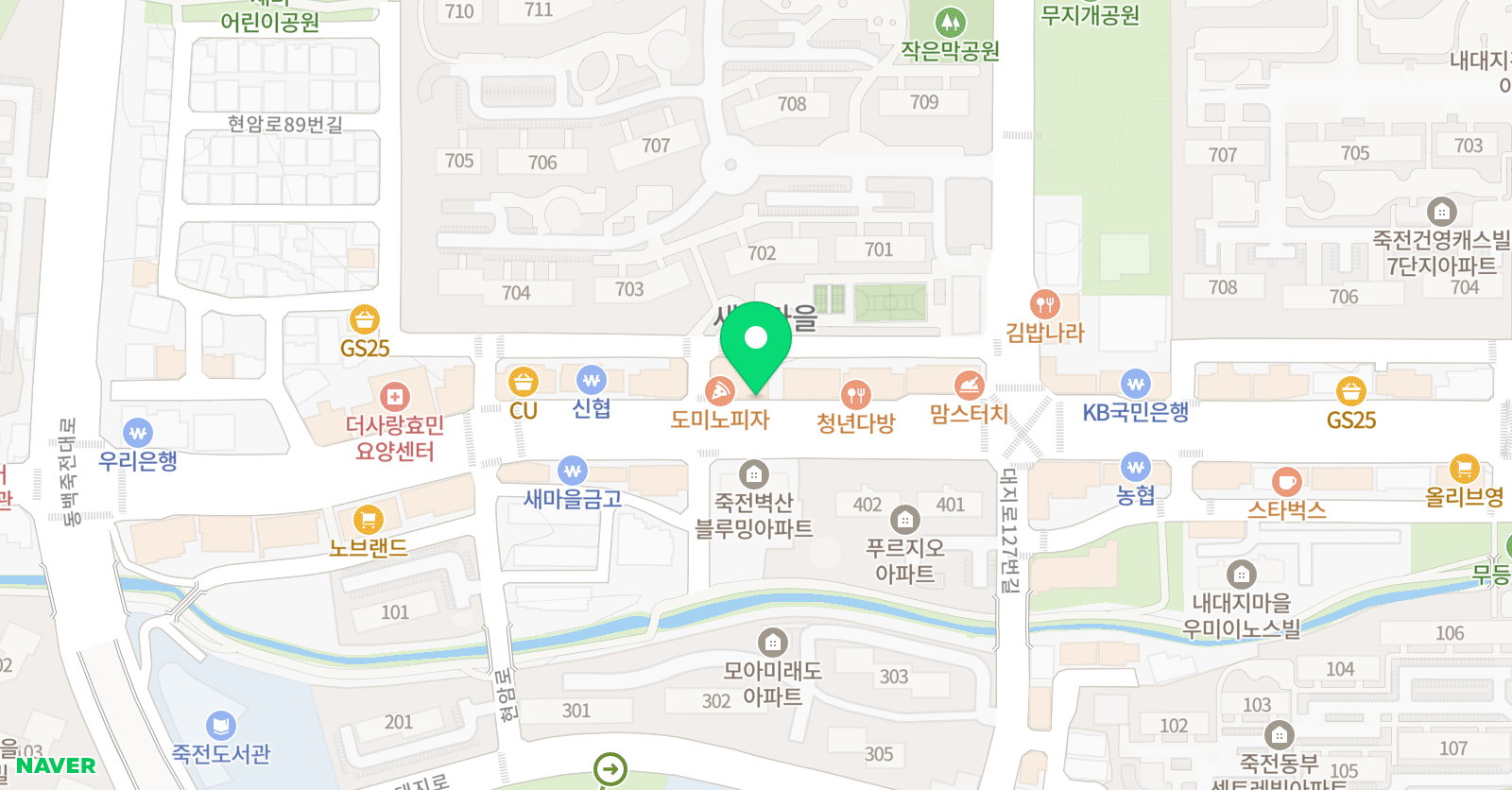 매쓰플랜 수학학원 죽전지점 위치