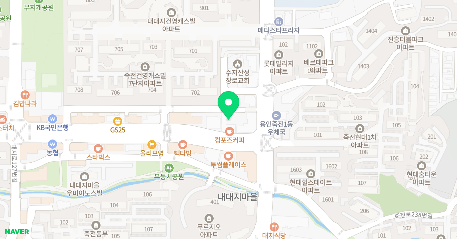 리틀팍스 어학원 용인죽전센터 위치