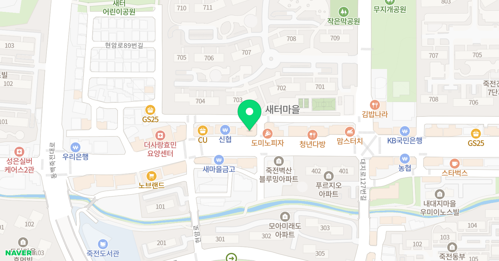 감성 실용음악학원 용인죽전점 위치