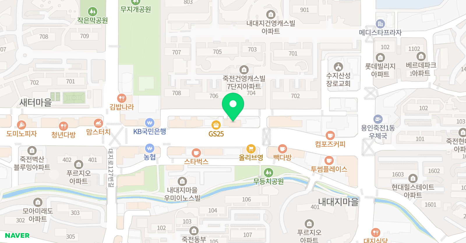 JNA 댄스스튜디오 죽전점 위치