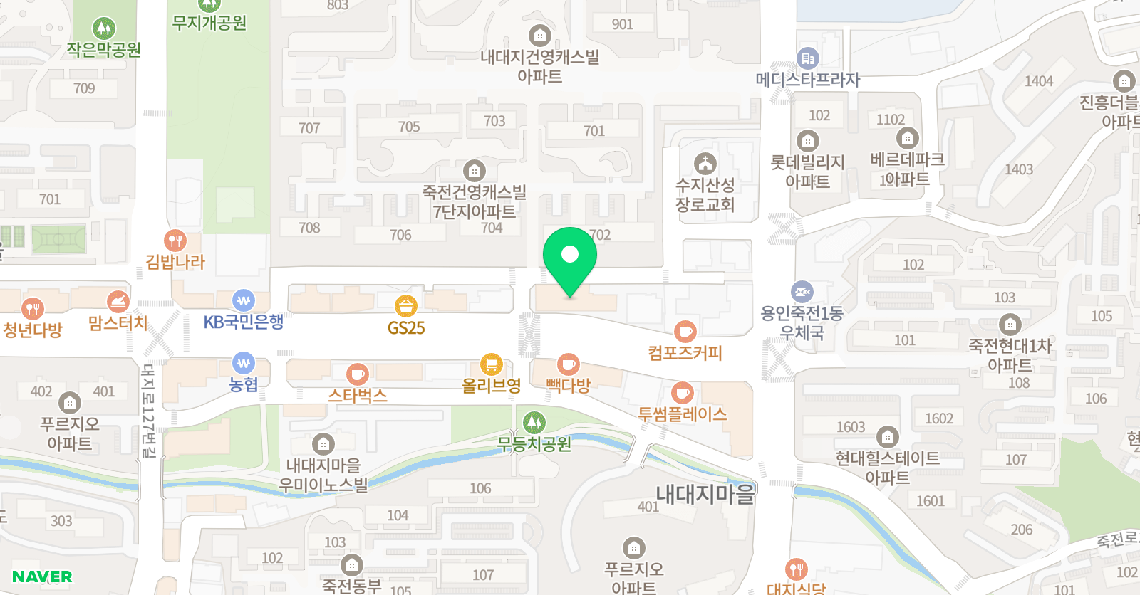 음악줄넘기 점프스쿨 죽전센터 위치