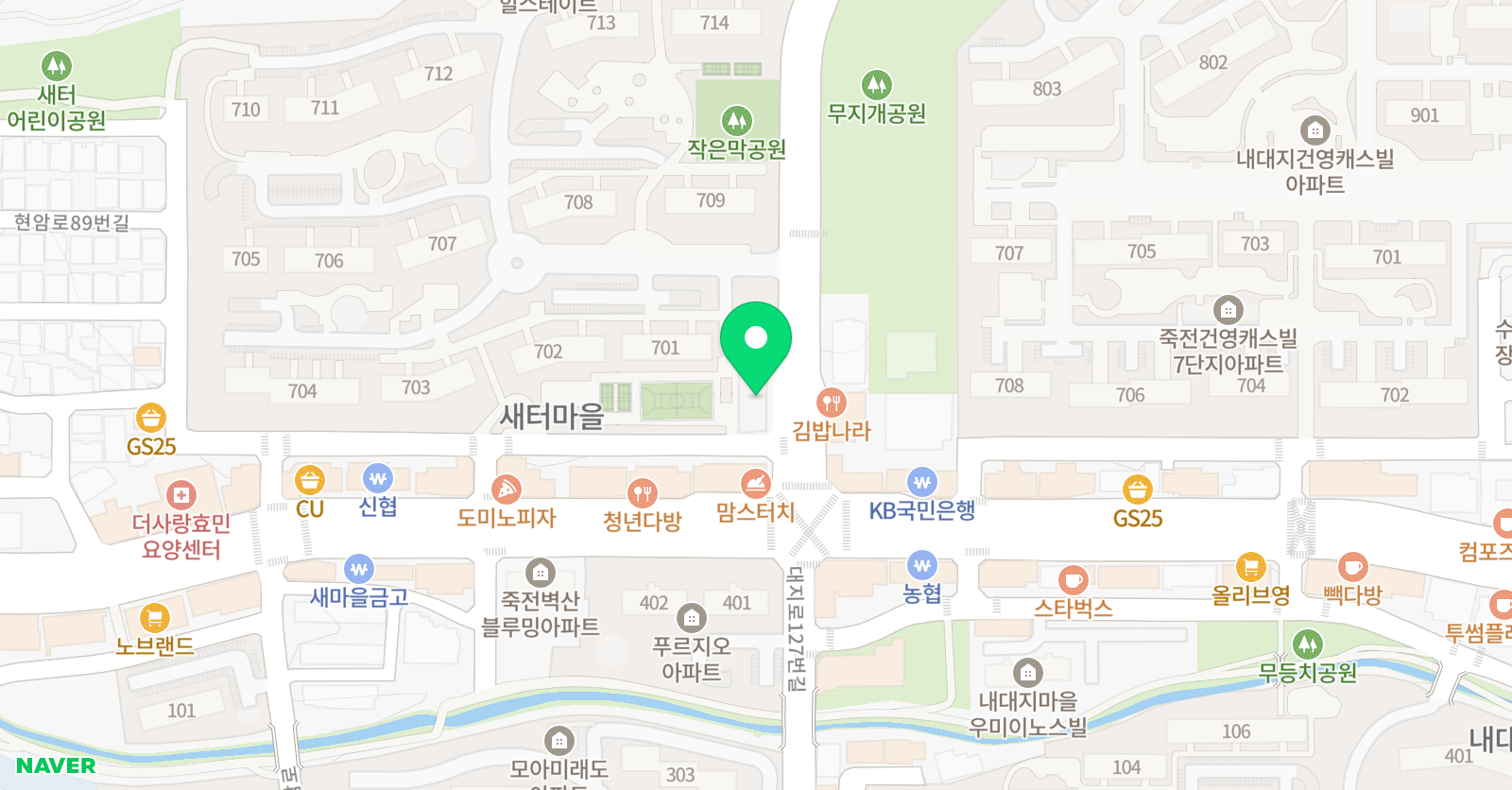 YBM교육 죽전동점 위치
