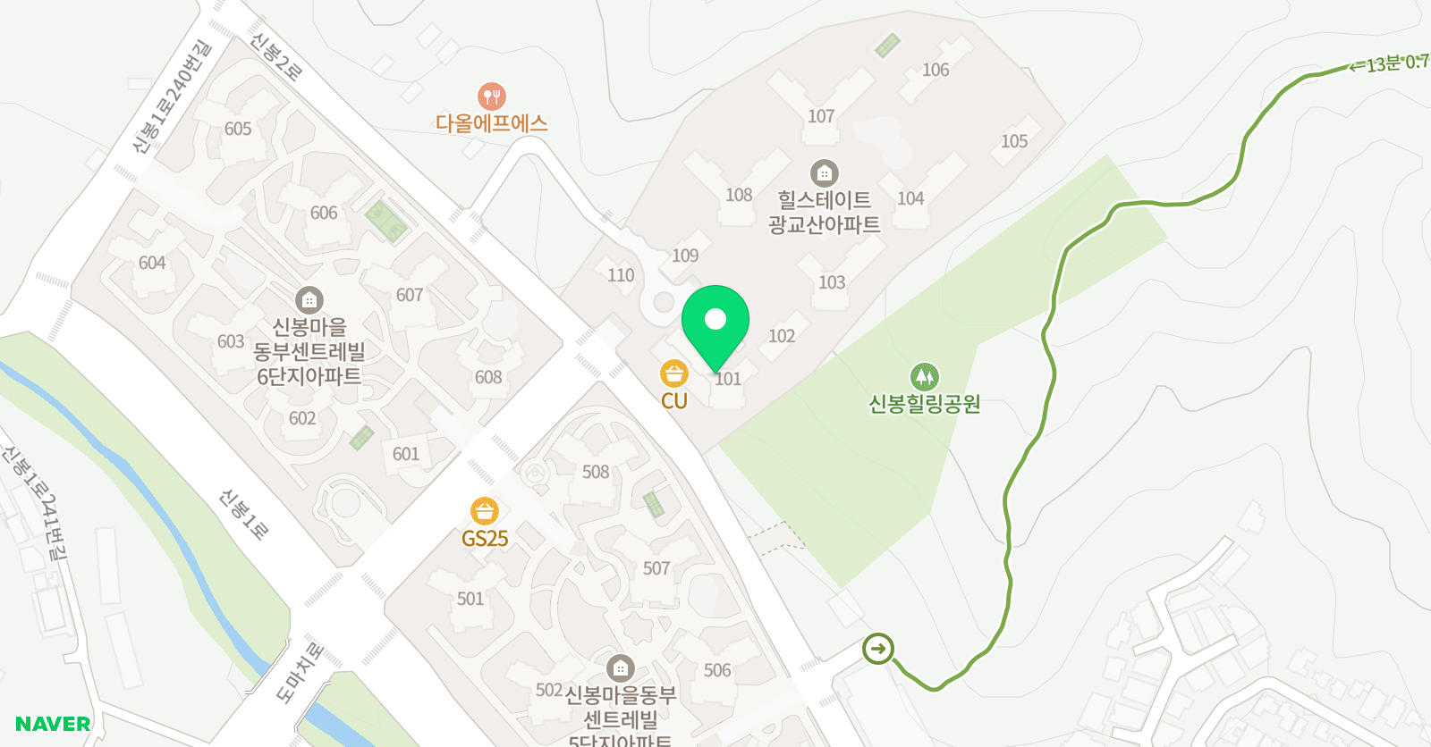 아소비 용인신봉힐스테이트점 위치