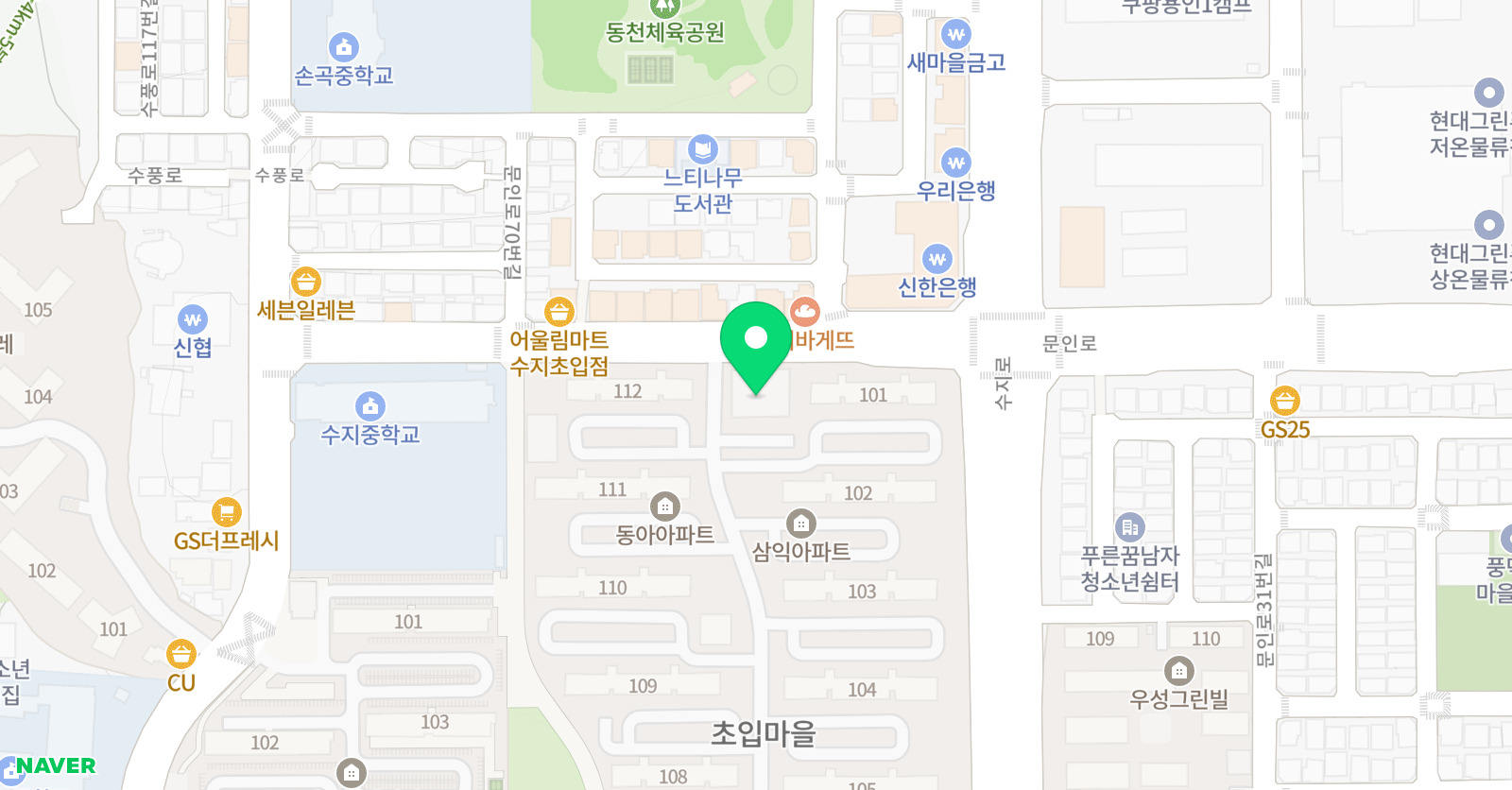 푸르넷 수지 수학교습소 위치