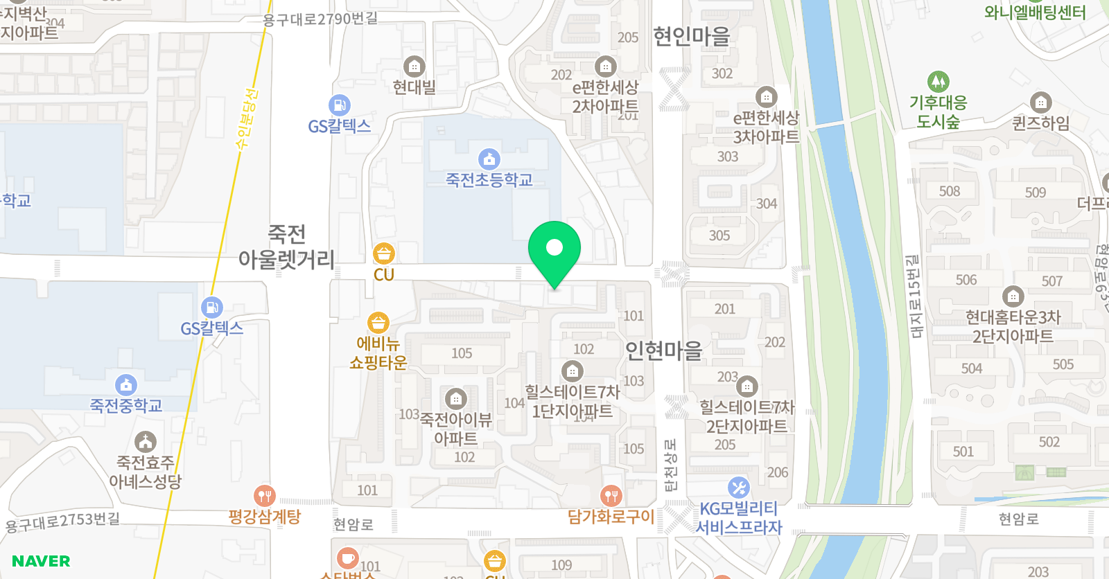 삼성영어셀레나 죽전캠퍼스 위치
