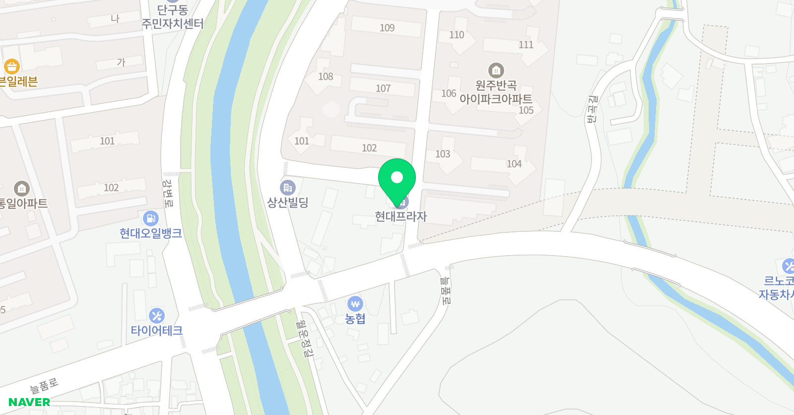 용인대상무 태권도 위치