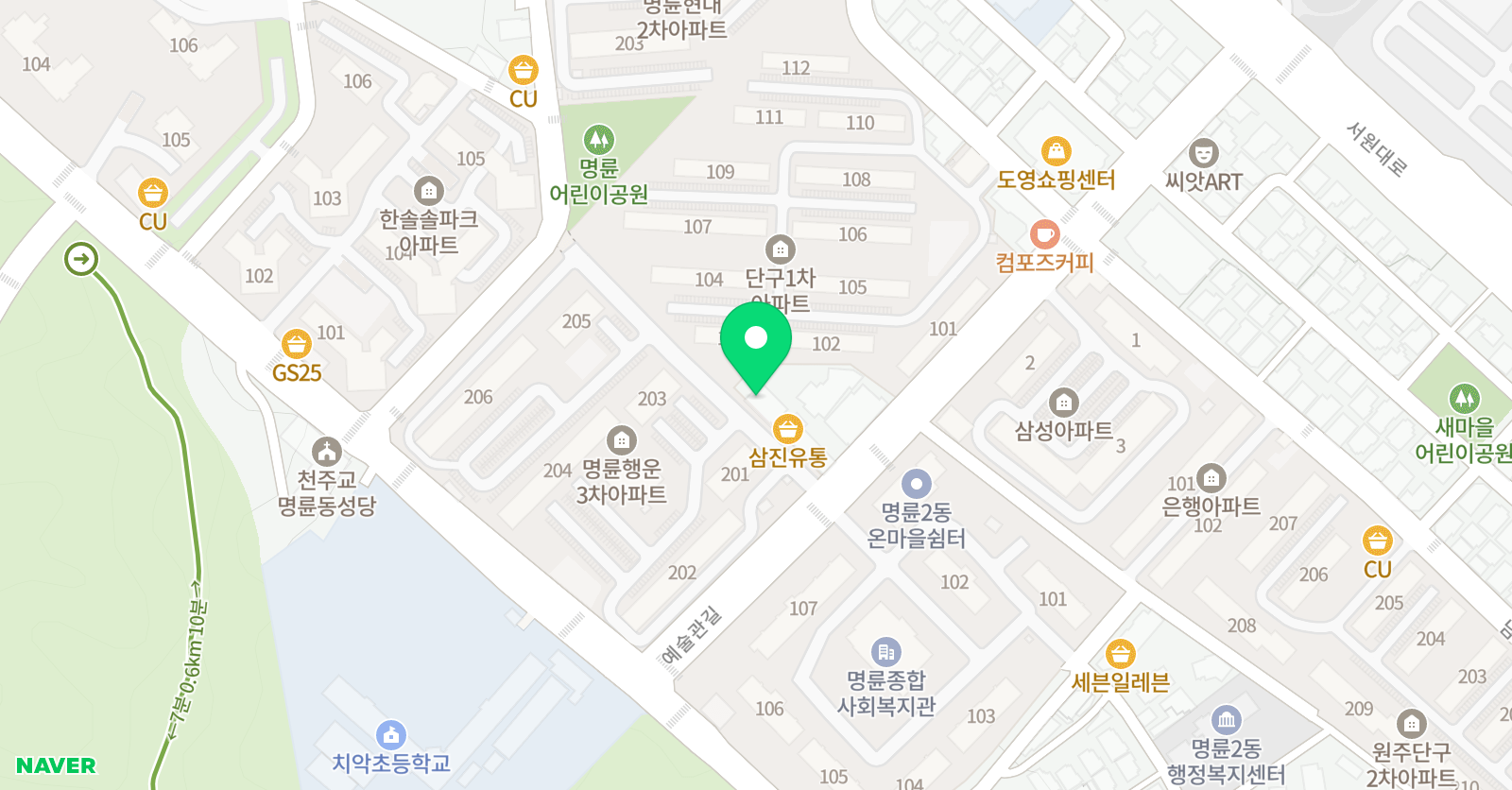 루시드 어학원 주립캠퍼스 위치