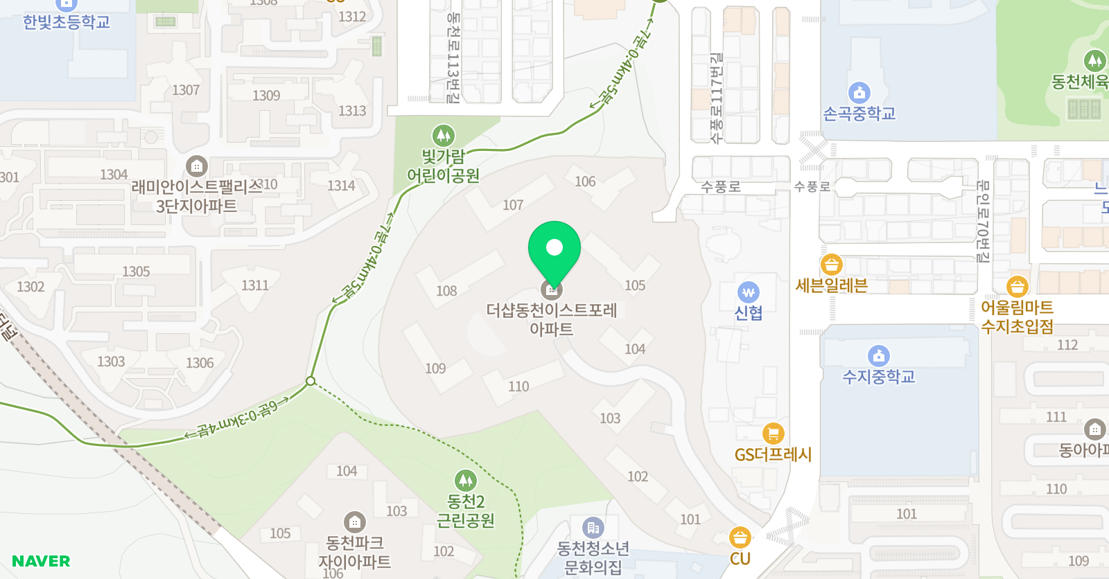 놀작마이아트 미술교습소 수지이포레앳홈 위치