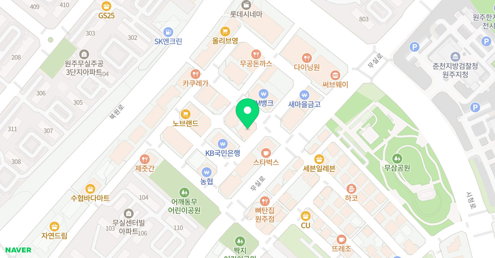 폴리 어학원 원주캠퍼스 위치