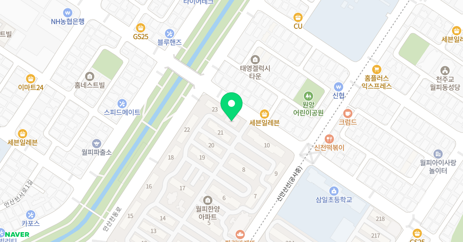 용인대삼일 태권도 장 위치