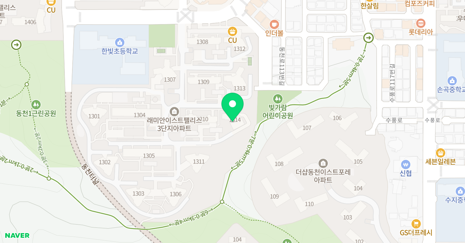 리드인 동천점 위치