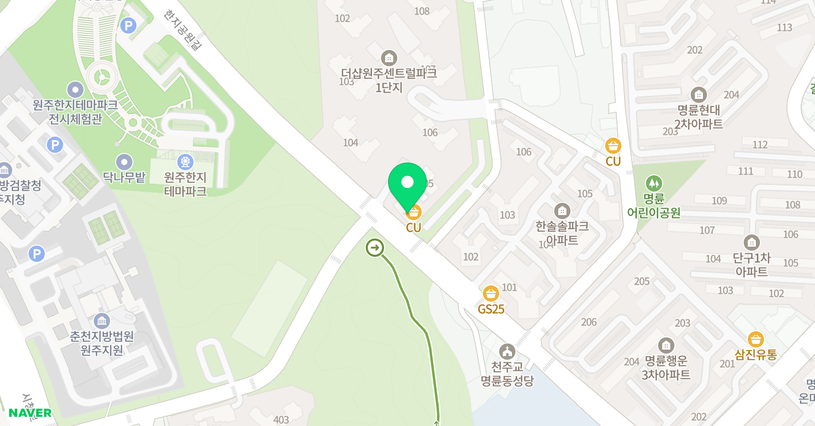 딱풀리는수학 더샵원주센트럴파크1단지 교습소 위치