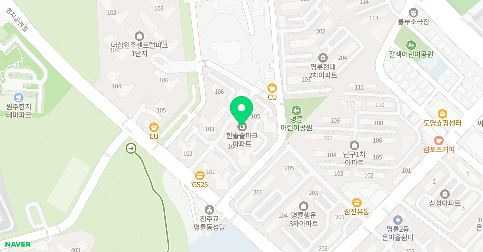 솔루니 명륜한솔홈스쿨 위치
