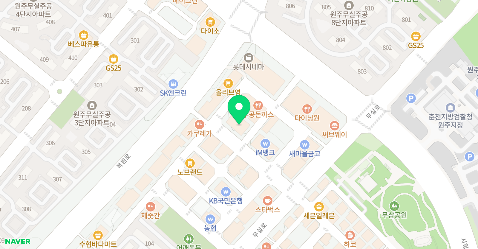 스테디주짓수 원주아카데미 위치