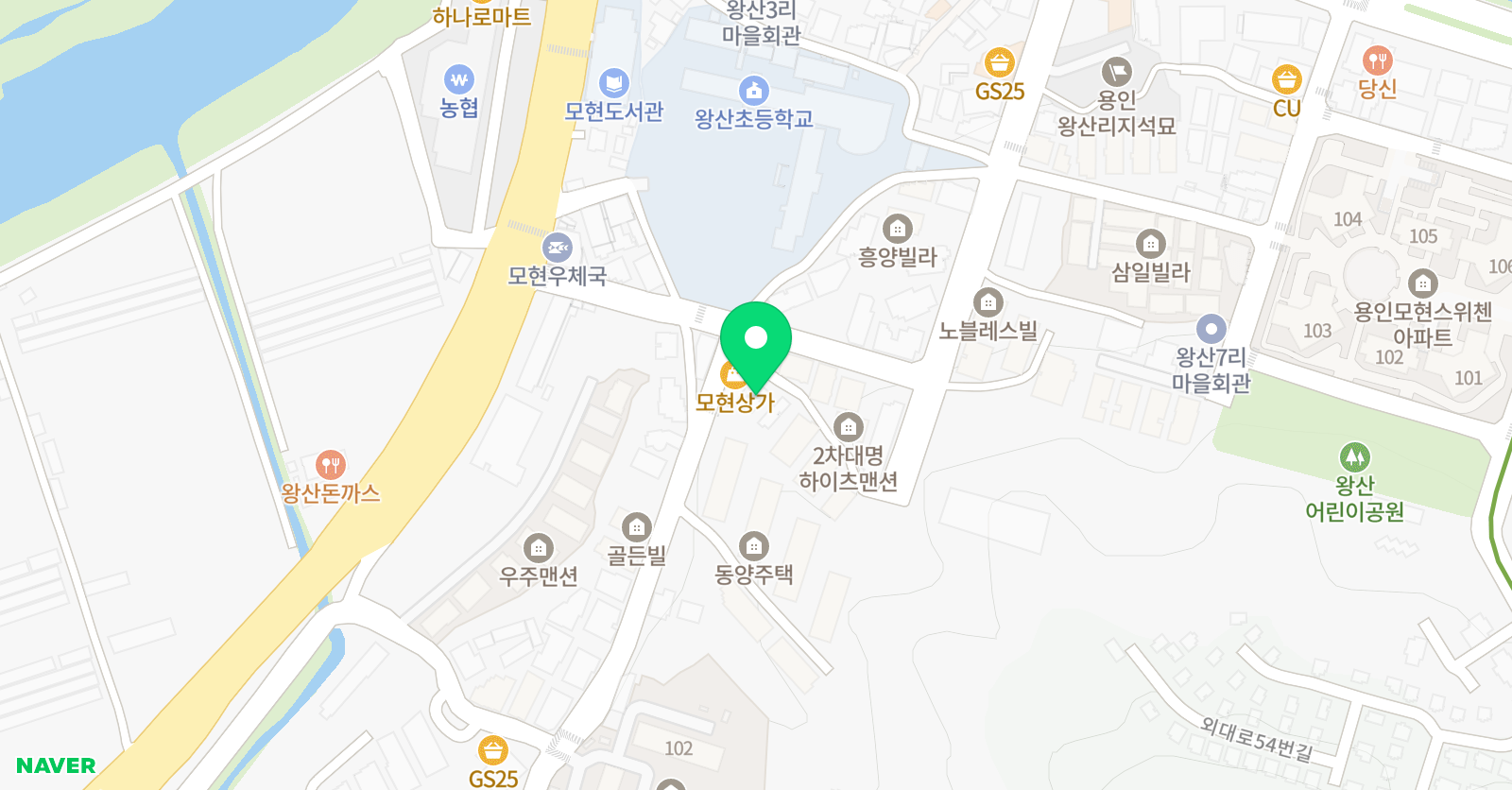 모현 셀파학원 위치