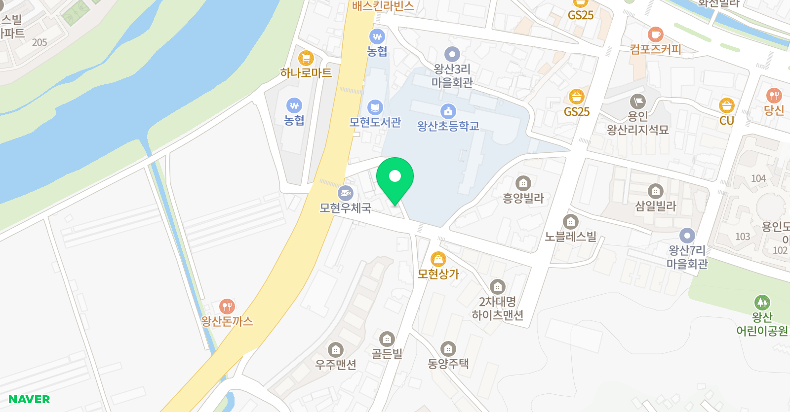 위너스 영수모현학원 위치