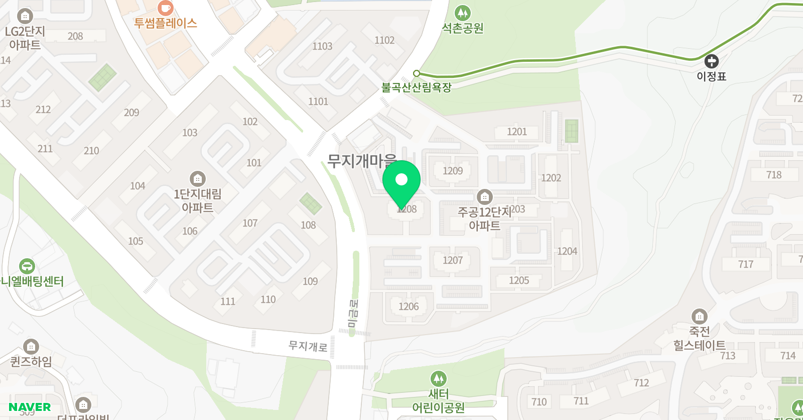 요리수연산 창의수학학원 보정점 위치