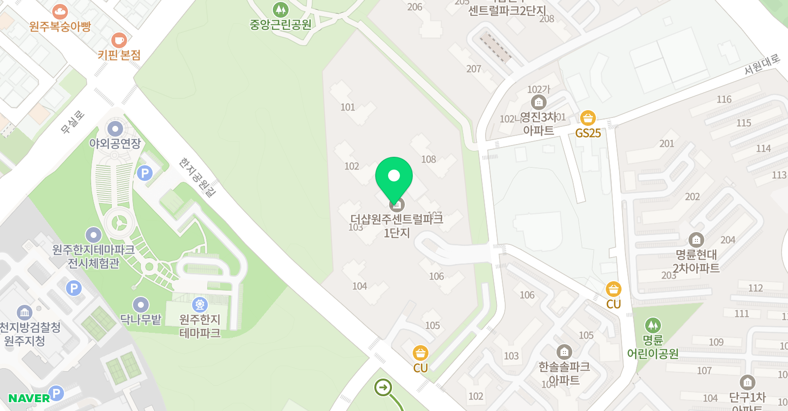 더샵 푸르넷 공부방 위치