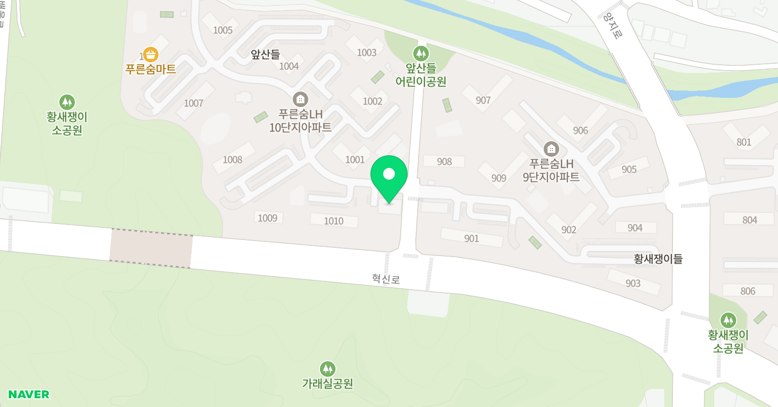 스마트 해법수학 푸른숨 10단지점 위치