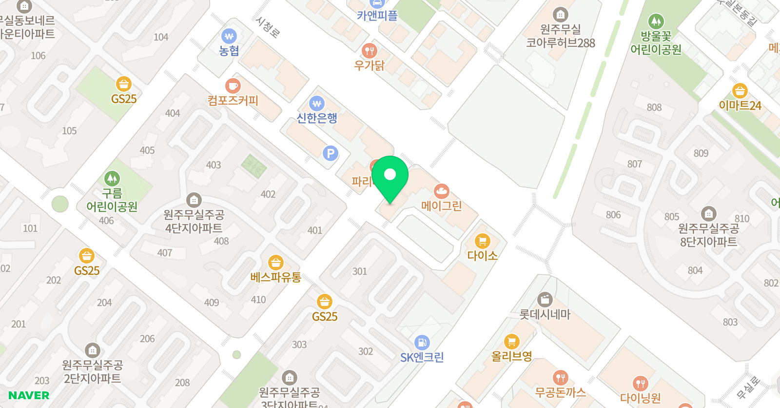 수학다움 학원 위치