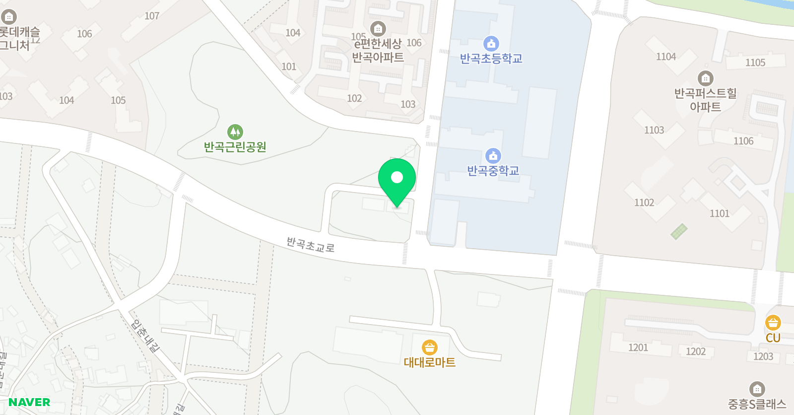 라온 영어학원 위치