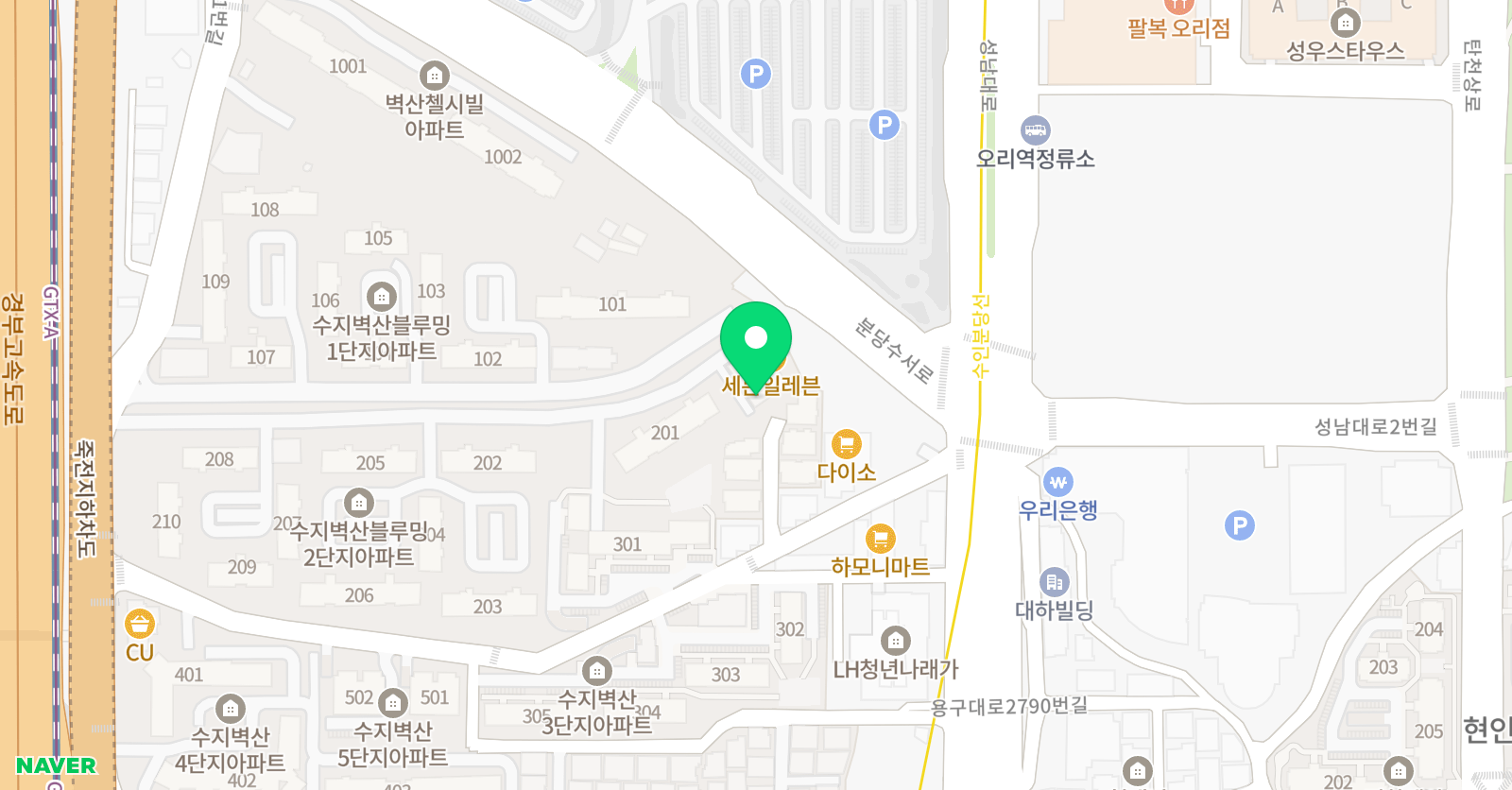 이지 영어전문학원 위치