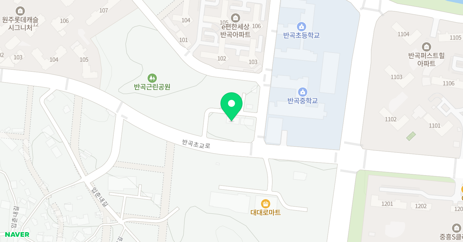 매쓰앤리딩 반곡 수학학원 독서논술학원 위치
