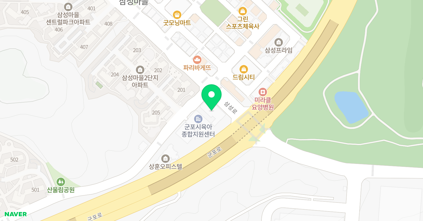 평촌김장현수학 삼성마을학원 위치