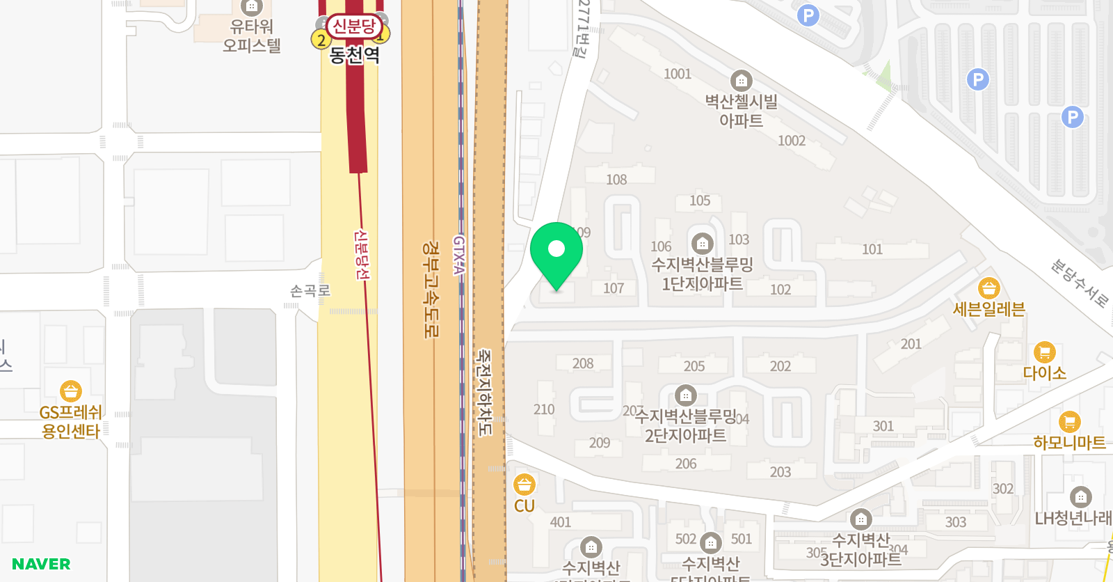 죽전예닮 음악학원 위치