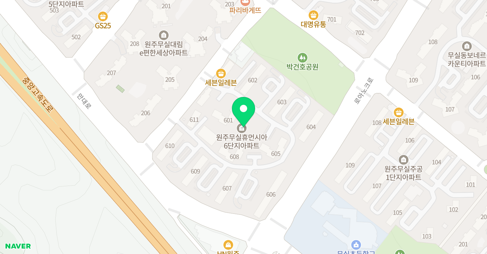 아소비 원주 무실주공6단지점 위치