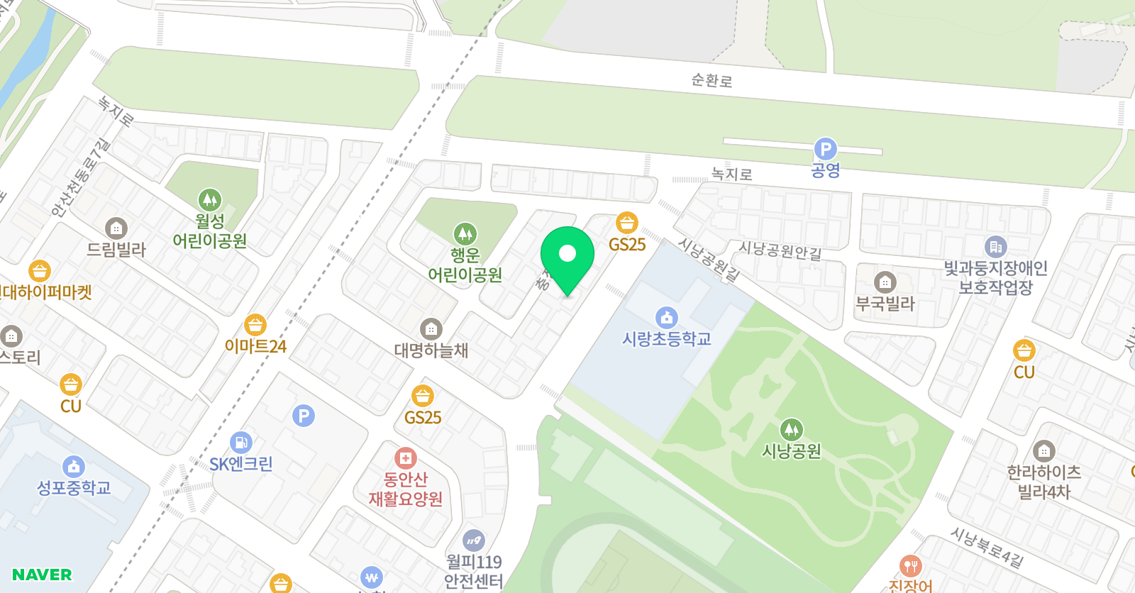해오름 학원 위치